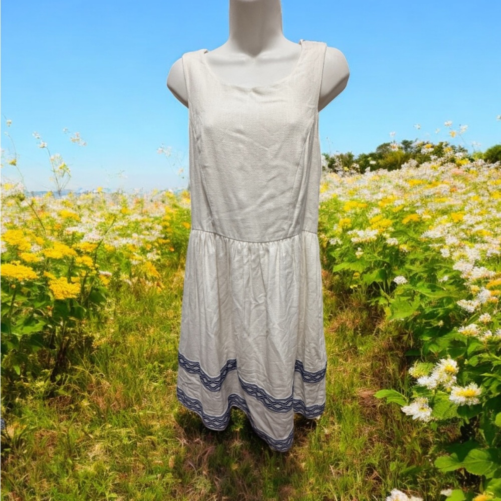 Gibson White Sleeveless Square Neck Mini Dress size medium